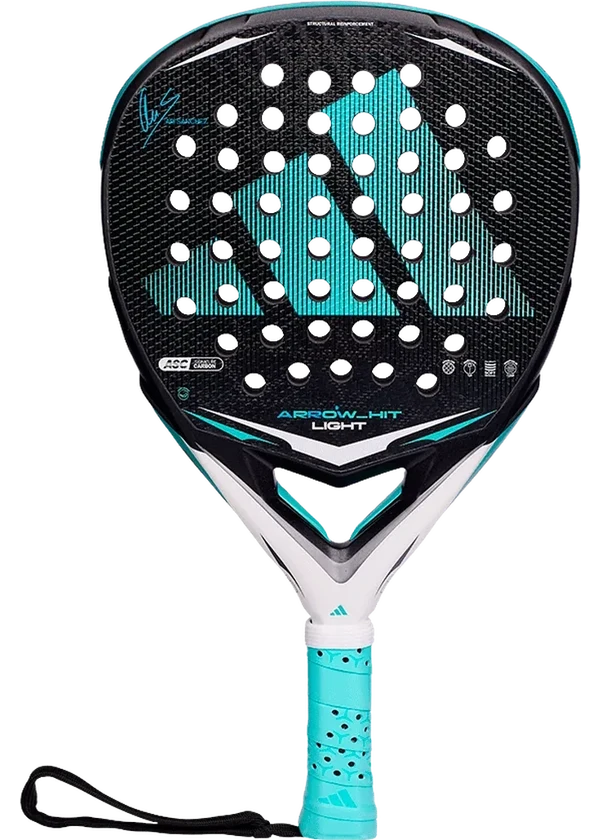 Adidas Arrow Hit Light 2026 padel racket - diamond shape, measured medium balance