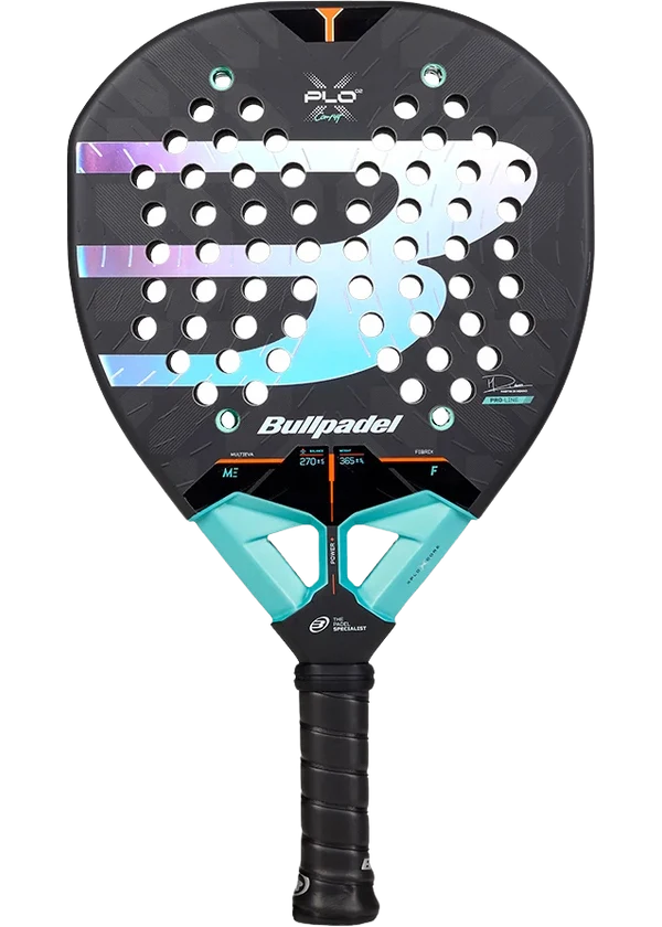 Bullpadel XPLO 02 Comfort 27 padel racket, geometric shape, Fibrix faces