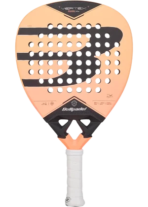 Pala de pádel Bullpadel Vertex 05 W 27, forma diamante, caras Fibrix