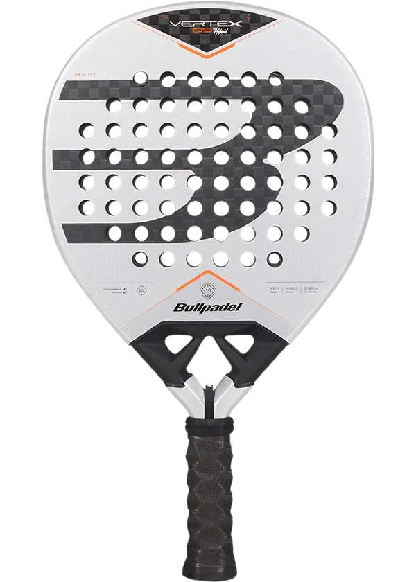Pala de pádel Bullpadel Vertex 05 Hybrid 27, forma lágrima, carbono 12K