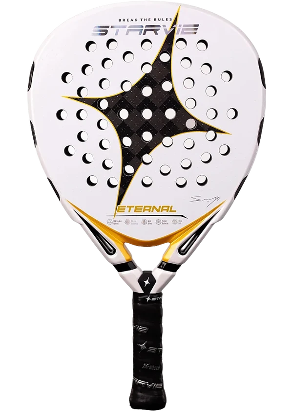 Pala de pádel StarVie Eternal 2027, forma lágrima, carbono 18K híbrido