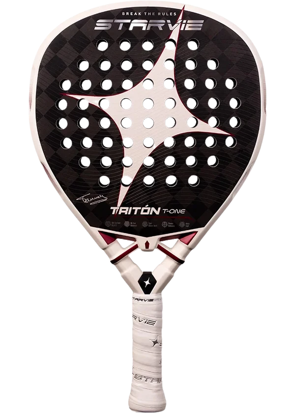Racchetta da padel StarVie Tritón T-One 2027, forma diamante, carbonio 18K ibrido